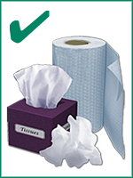 Tissues and paper towels