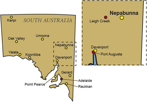 Nepabunna map