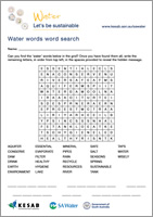 Water words word search. Opens in a new window.