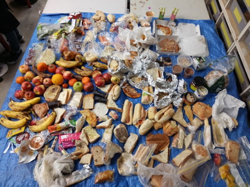 One day’s volume of food waste at a South Australian primary school