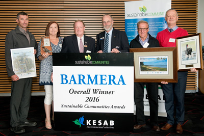 Barmera is named overall winner of the KESAB Sustainable Communities Awards 2016.