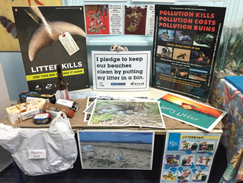 Litter Less marine litter education resources and display
