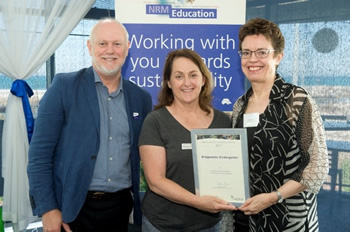 Bridgewater Kindergarten received a certificate of recognition for their efforts in embedding Education for Sustainability at the NRM EfS Showcase