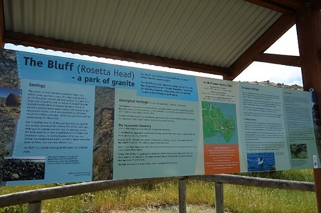The Bluff, Victor Harbor signage